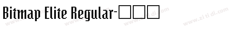 Bitmap Elite Regular字体转换